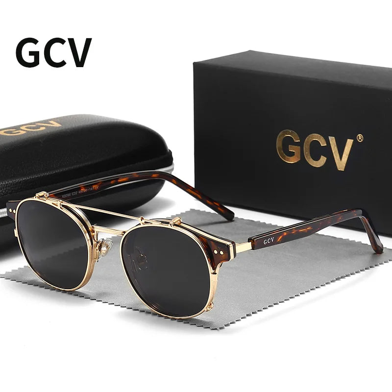 GCV Polarized Gothic Steampunk Sunglasses
