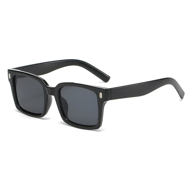 Retro Square Black Lens Sunglasses Women Luxury Brand Designer Fashion Rectangle Eyewear Men Outdoor Oculos De Sol UV400