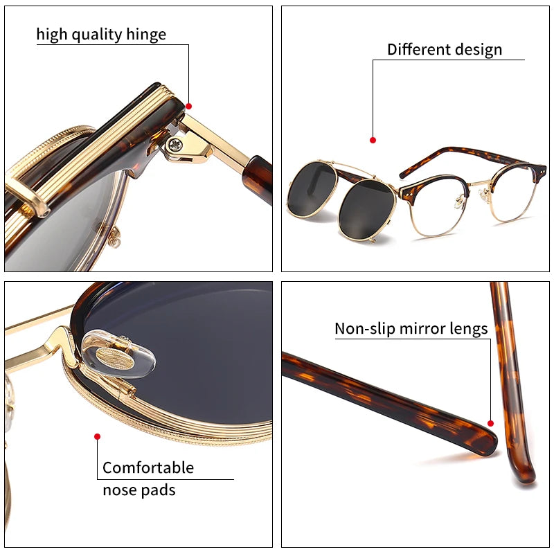 GCV Polarized Gothic Steampunk Sunglasses
