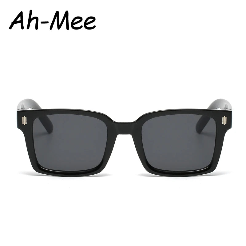 Retro Square Black Lens Sunglasses Women Luxury Brand Designer Fashion Rectangle Eyewear Men Outdoor Oculos De Sol UV400