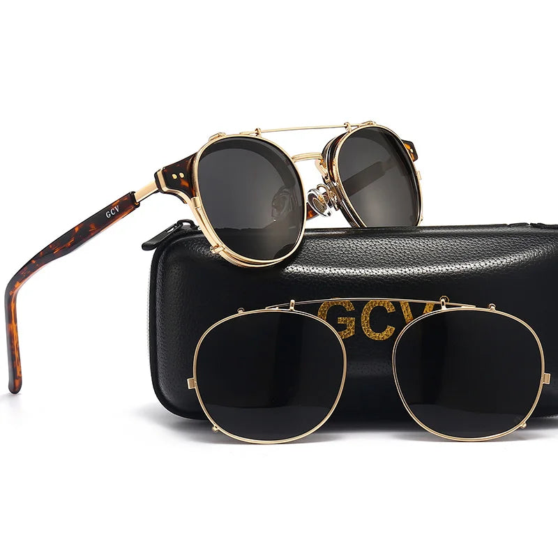 GCV Polarized Gothic Steampunk Sunglasses