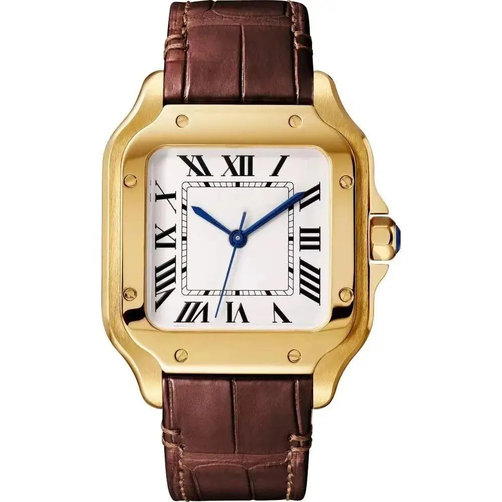 Luxury New Automatic Mechanical Watch Men Womens Leather Stainless Steel Blue Watch Black White Rome Gold Bezel Watches