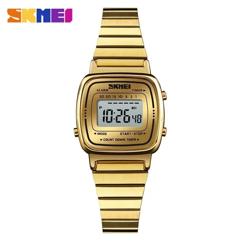 SKMEI 1901 Small Dial Digital Watch Relogio Feminino Fashion Sport Watch Women Top brands Luxury 3Bar Waterproof Ladies Watches