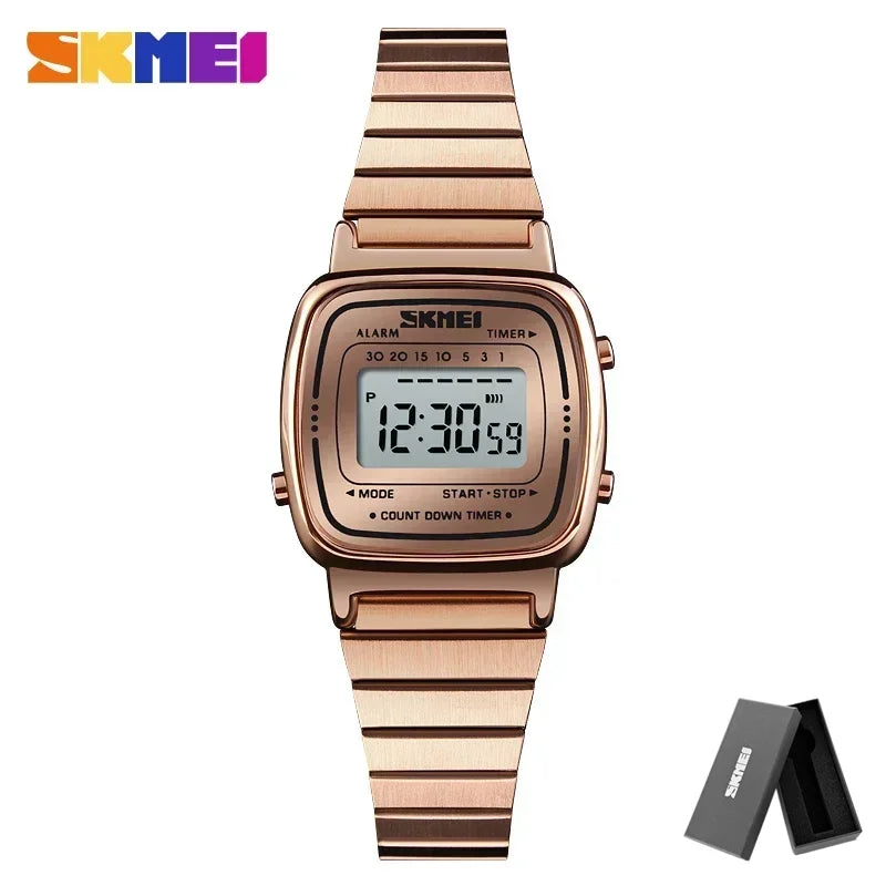 SKMEI 1901 Small Dial Digital Watch Relogio Feminino Fashion Sport Watch Women Top brands Luxury 3Bar Waterproof Ladies Watches