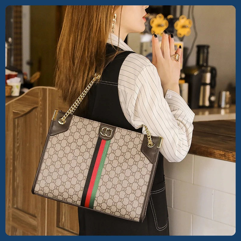 Premium sense big bag 2025 new trendy light luxury women's bag single shoulder oblique span bag large capacity commuting