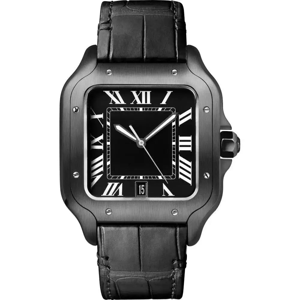 Luxury New Automatic Mechanical Watch Men Womens Leather Stainless Steel Blue Watch Black White Rome Gold Bezel Watches