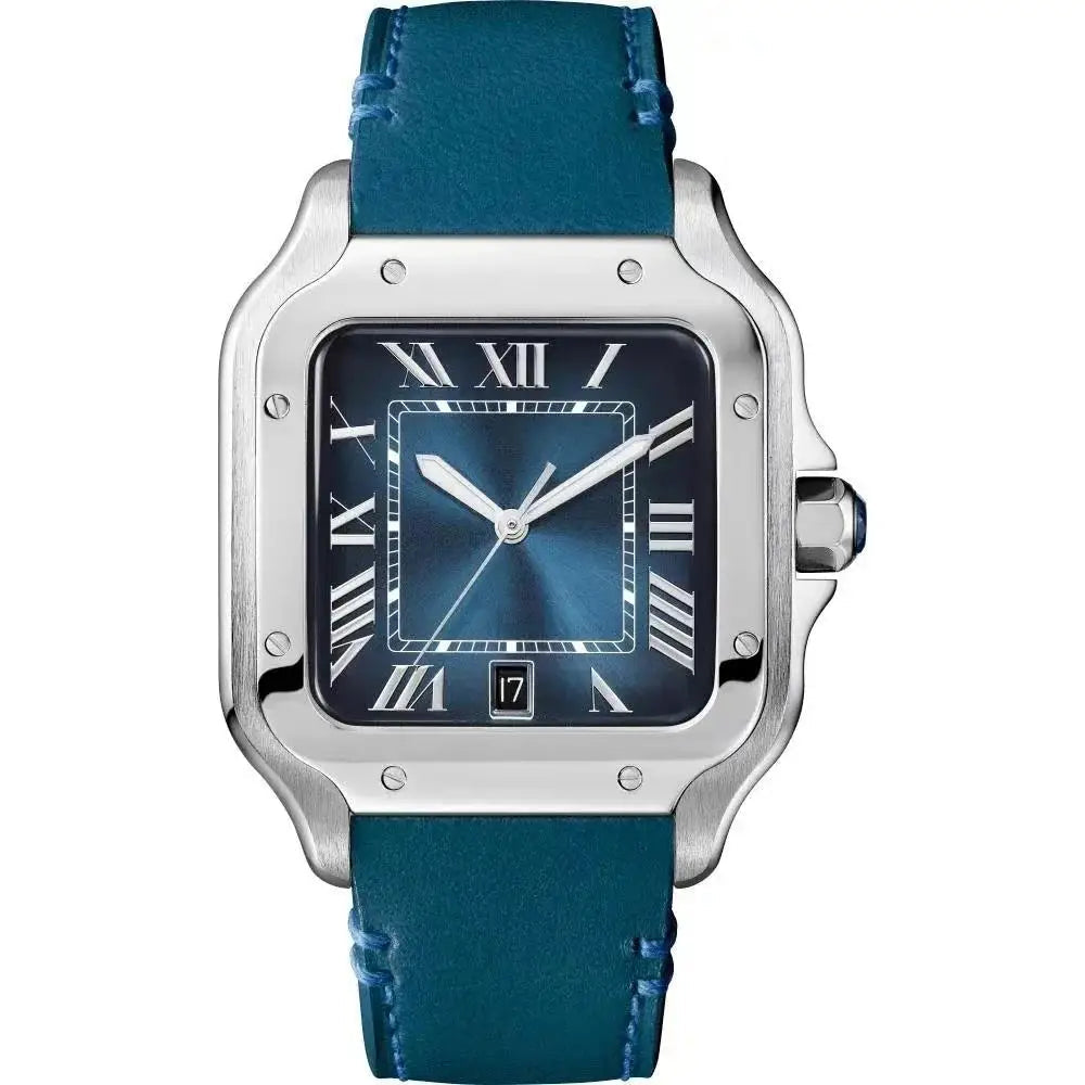 Luxury New Automatic Mechanical Watch Men Womens Leather Stainless Steel Blue Watch Black White Rome Gold Bezel Watches