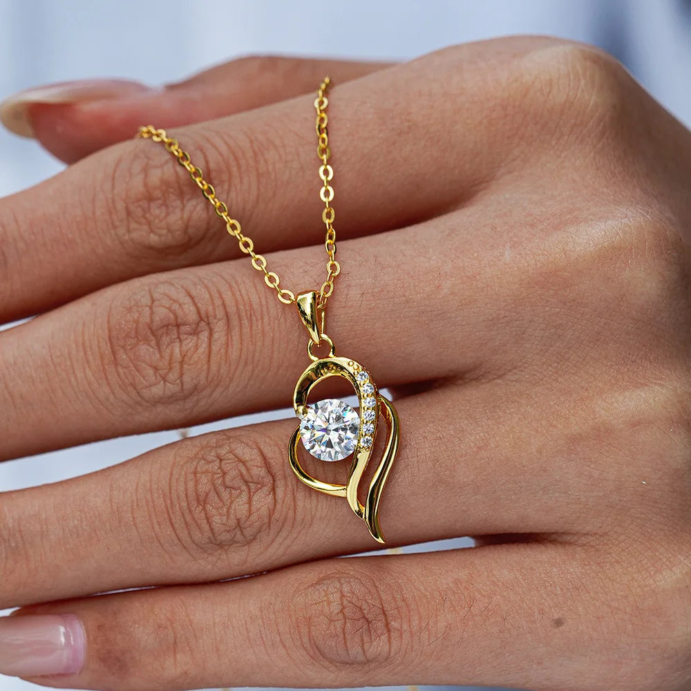 S925 Sterling Silver Irregular Collarbone Chain Pendant with Moissanite for Women, 14K Gold Plated