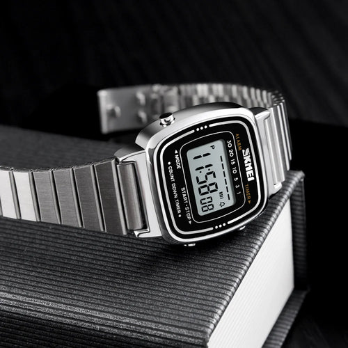 SKMEI 1901 Small Dial Digital Watch Relogio Feminino Fashion Sport Watch Women Top brands Luxury 3Bar Waterproof Ladies Watches