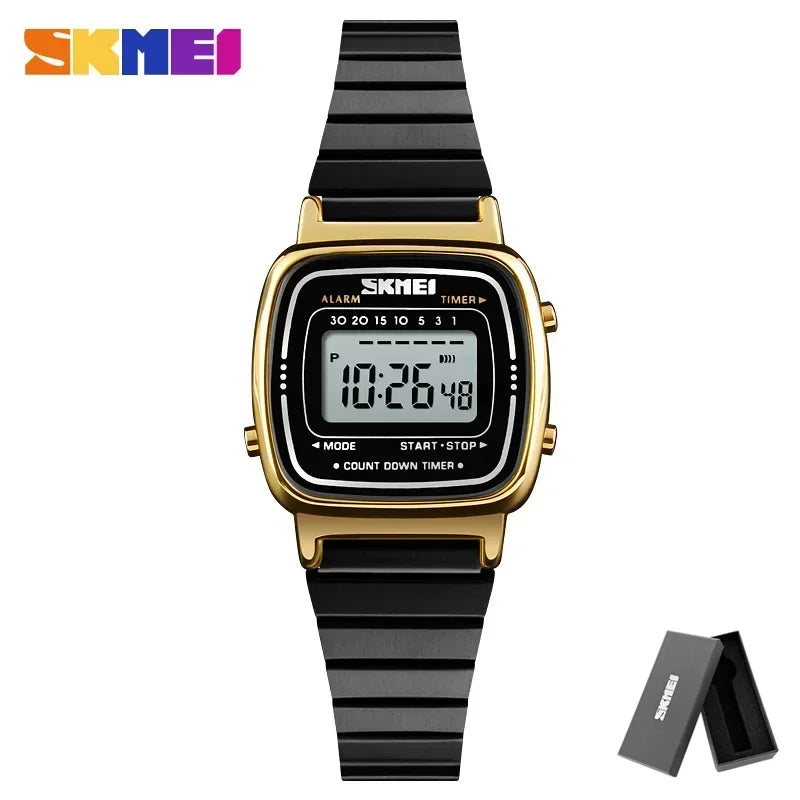 SKMEI 1901 Small Dial Digital Watch Relogio Feminino Fashion Sport Watch Women Top brands Luxury 3Bar Waterproof Ladies Watches