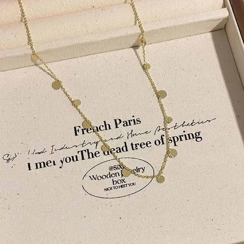 Vintage Bohemian Style Stone Beads Necklace for Women Charm Mang Star Pendant Stacked Clavicle Chain Fashion Jewelry Gifts
