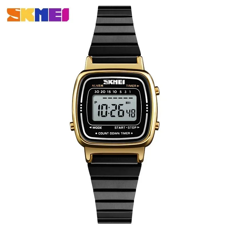 SKMEI 1901 Small Dial Digital Watch Relogio Feminino Fashion Sport Watch Women Top brands Luxury 3Bar Waterproof Ladies Watches