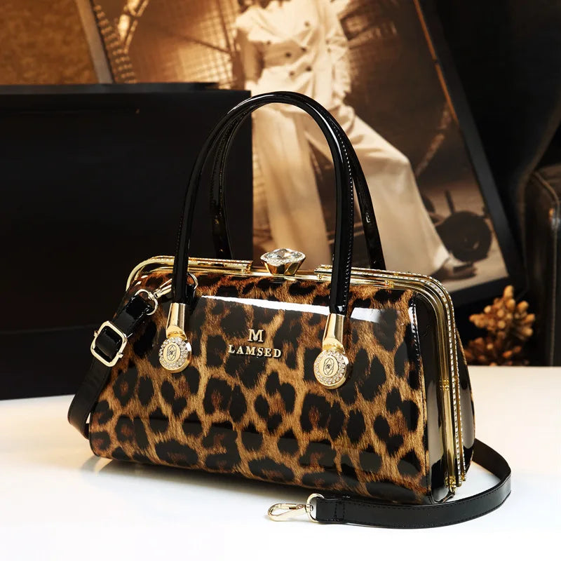 Elegant Shiny Diamond Crossbody Tote for Sophisticated Women