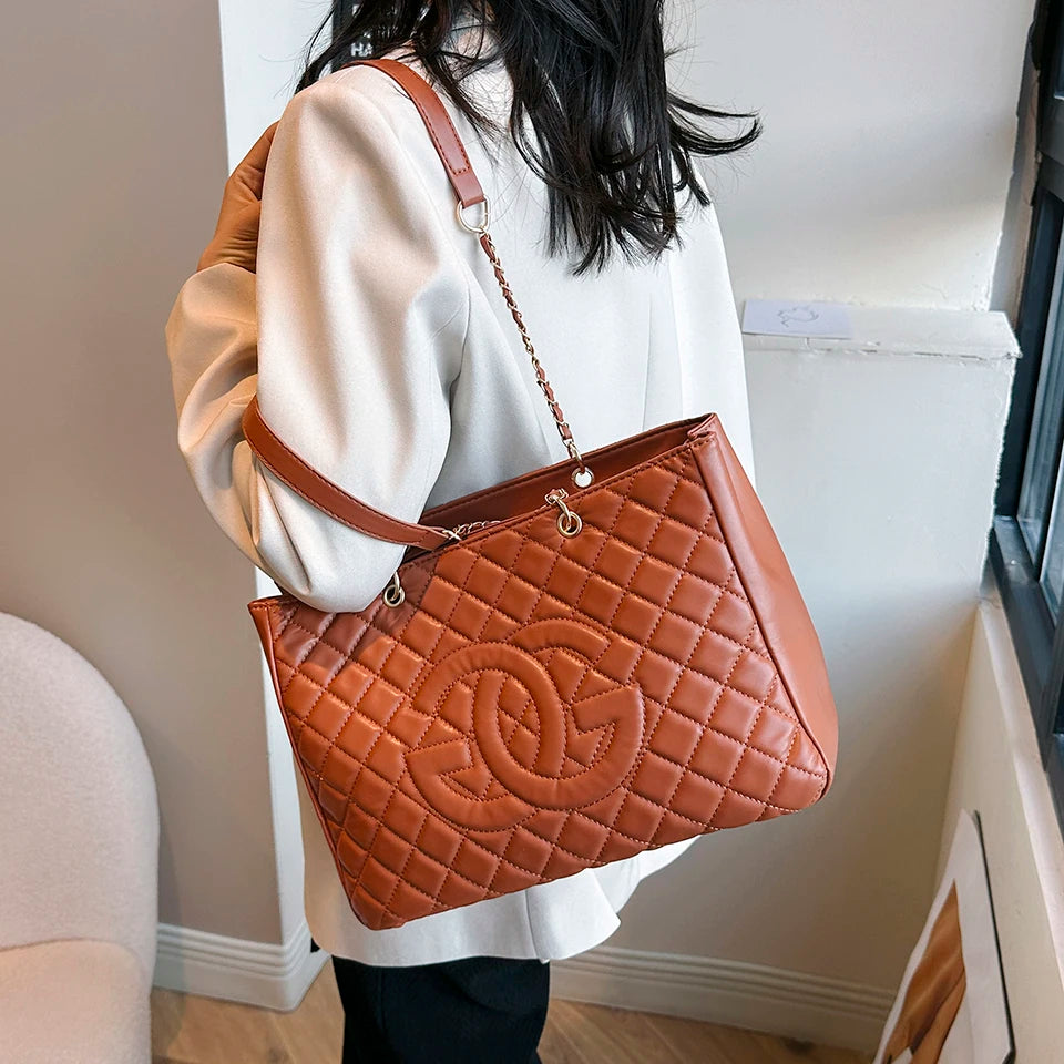 Classic Retro Chain Strap Messenger Bag Women's Luxury Textured Leather Handbag Paris Fashion Zipper Shoulder Bag