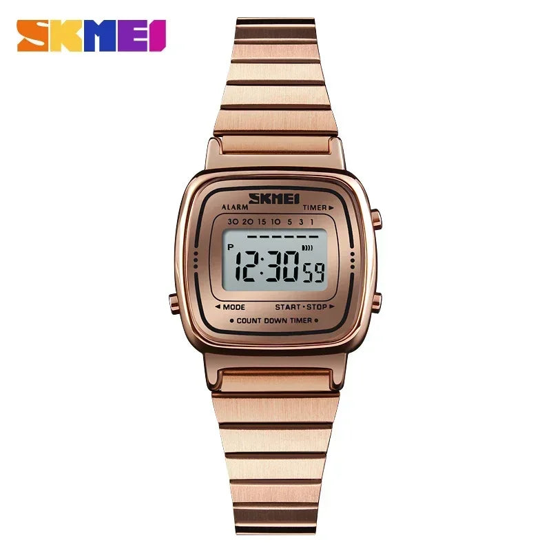 SKMEI 1901 Small Dial Digital Watch Relogio Feminino Fashion Sport Watch Women Top brands Luxury 3Bar Waterproof Ladies Watches