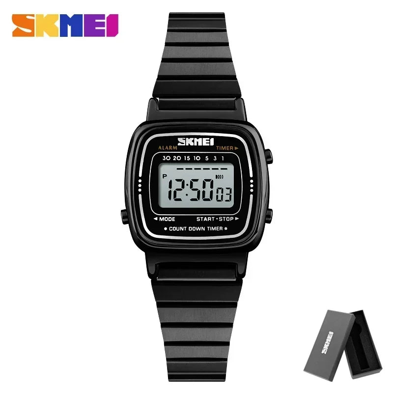 SKMEI 1901 Small Dial Digital Watch Relogio Feminino Fashion Sport Watch Women Top brands Luxury 3Bar Waterproof Ladies Watches