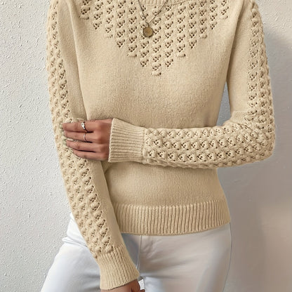 Chic Geometric Pattern Women's Sweater