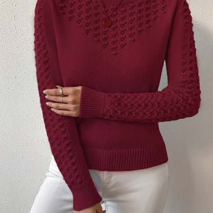 Chic Geometric Pattern Women's Sweater