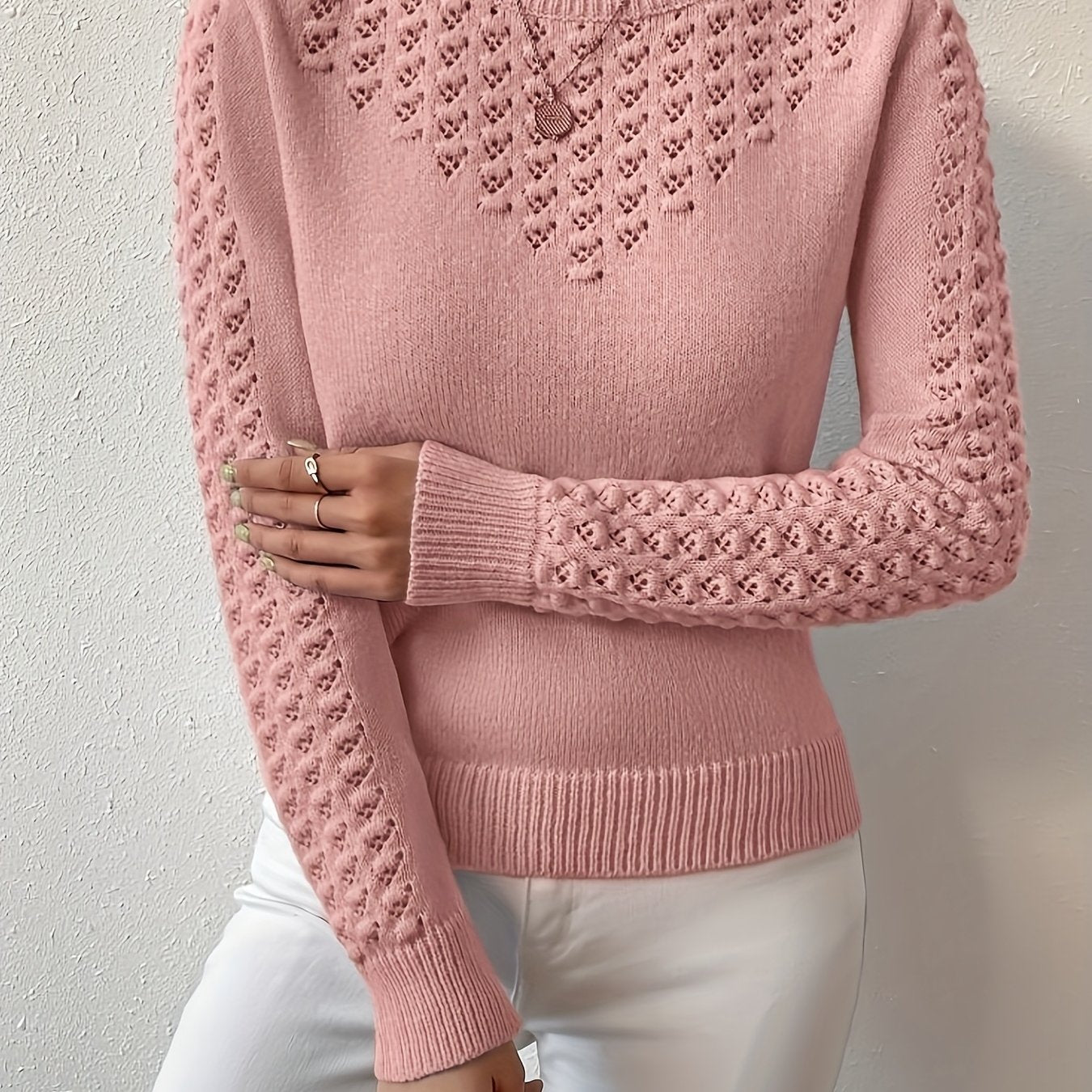 Chic Geometric Pattern Women's Sweater