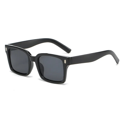 Retro Square Black Lens Sunglasses Women Luxury Brand Designer Fashion Rectangle Eyewear Men Outdoor Oculos De Sol UV400