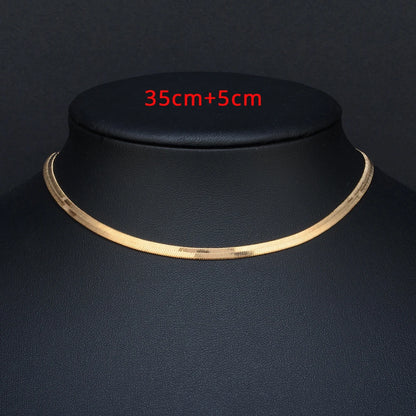 Punk Clavicle Snake Link Choker Necklace - Gold & Silver