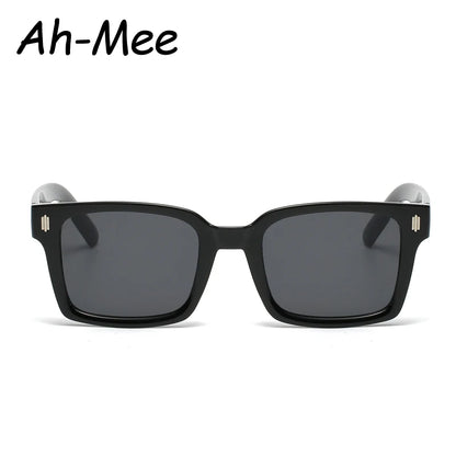 Retro Square Black Lens Sunglasses Women Luxury Brand Designer Fashion Rectangle Eyewear Men Outdoor Oculos De Sol UV400