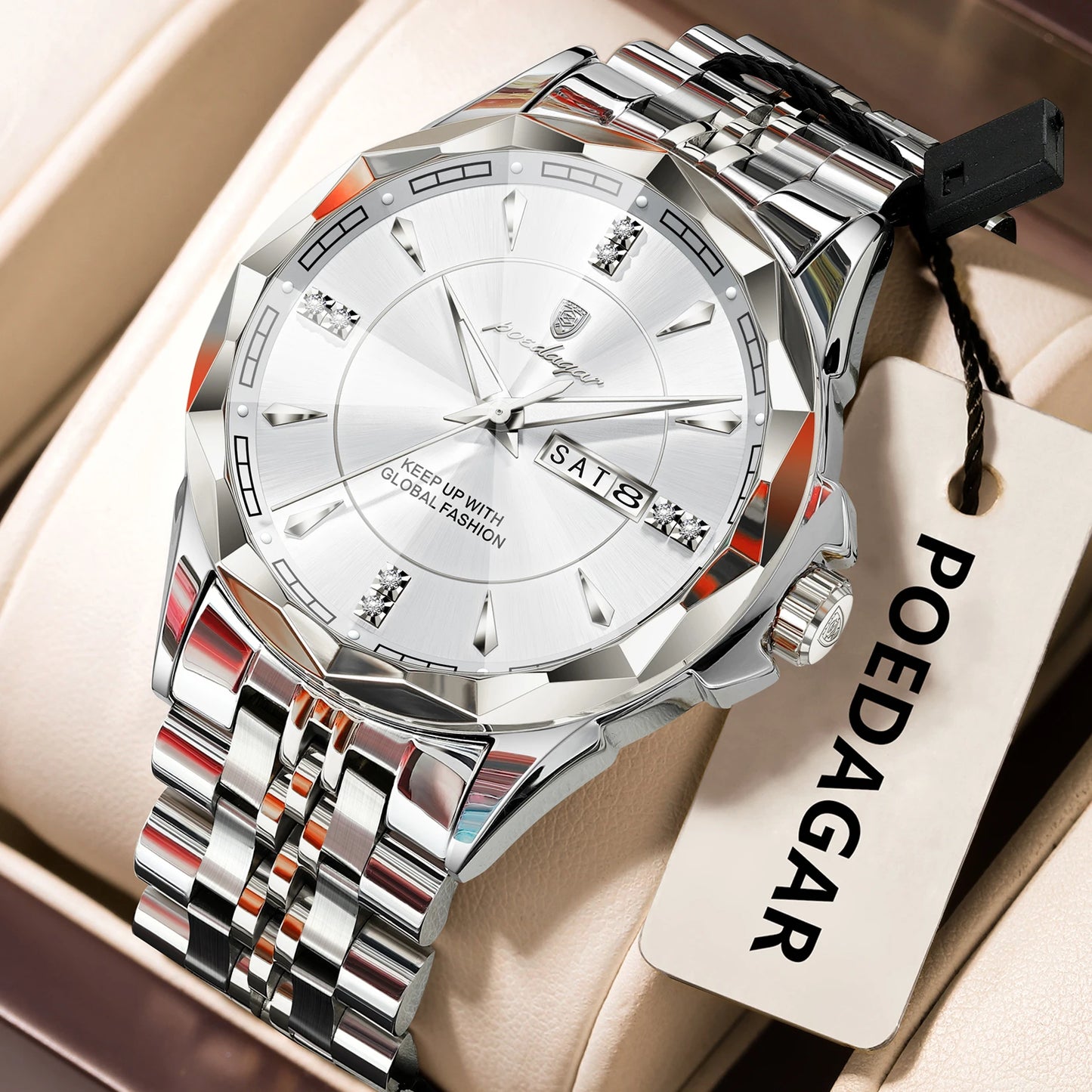 POEDAGAR Elegant Luminous Men's Watch