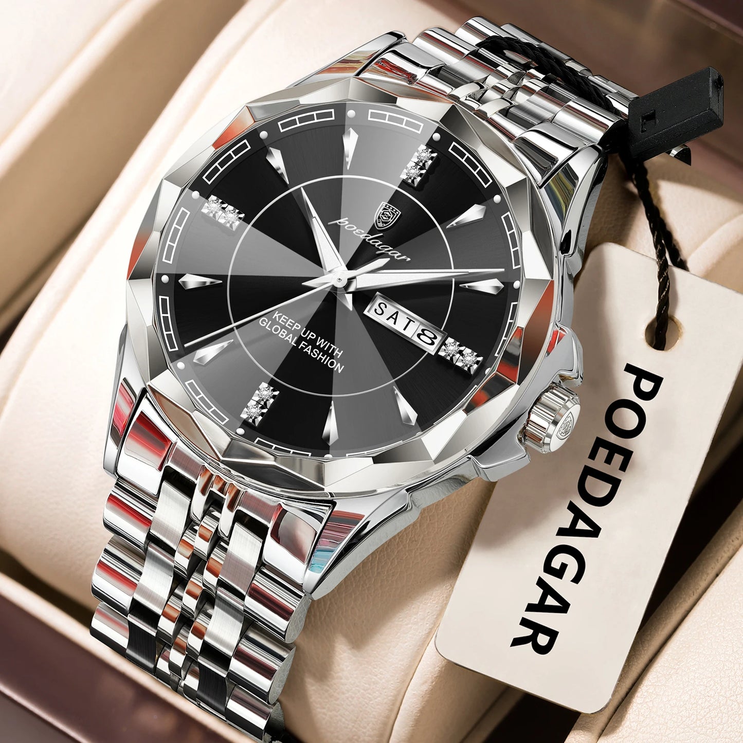 POEDAGAR Elegant Luminous Men's Watch