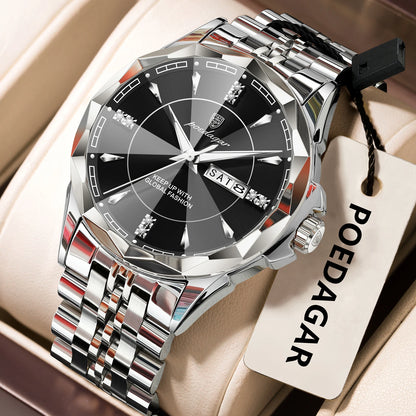 POEDAGAR Elegant Luminous Men's Watch
