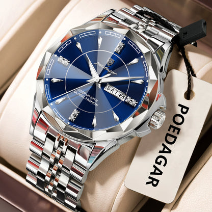 POEDAGAR Elegant Luminous Men's Watch