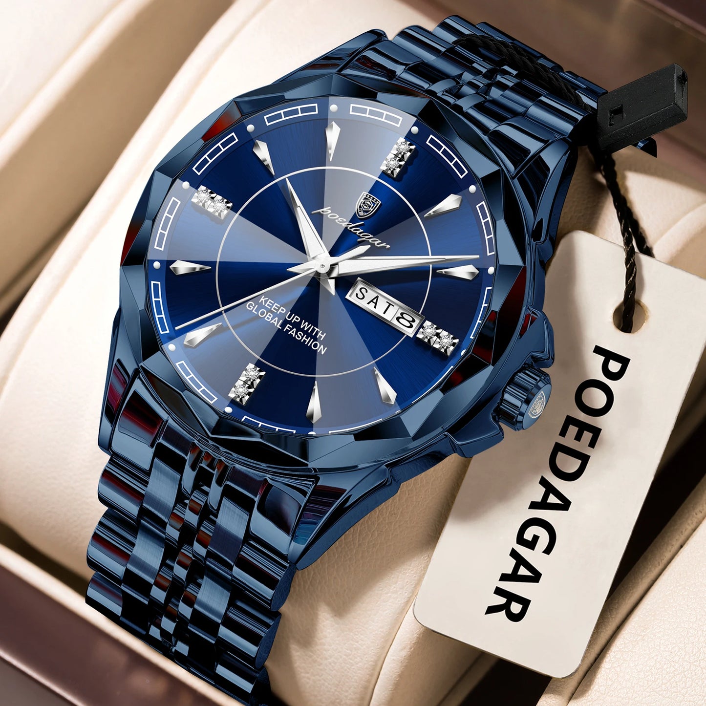 POEDAGAR Elegant Luminous Men's Watch