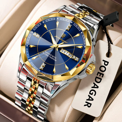 POEDAGAR Elegant Luminous Men's Watch