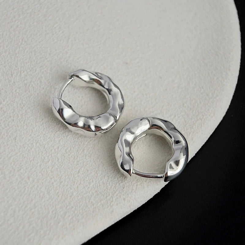 Elegant Gold Zircon Hoop Earrings for Women