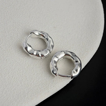 Elegant Gold Zircon Hoop Earrings for Women