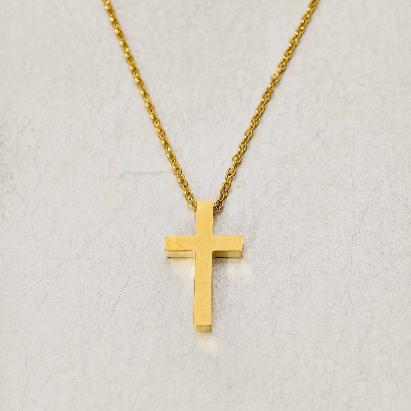 Fashion Small Tiny Jesus Cross Pendant Female Gold Silver Color Stainless Steel Christian Amulet Necklace For Women Jewelry Gift