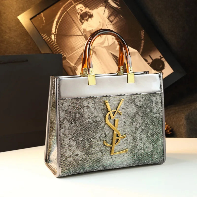 2025 New Women's Handbag Luxury Leather Tote Bag Commuter Shoulder Bag Large Capacity Business Style Daily Match PU Material