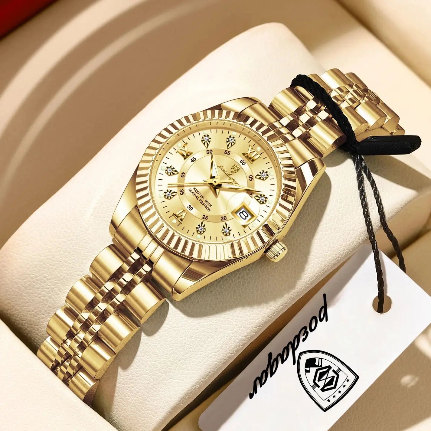 POEDAGAR Top Casual Women's Watches Waterproof Luminous Date Luxury Women Watch Stainless Steel Quartz Fashion Ladies Wristwatch