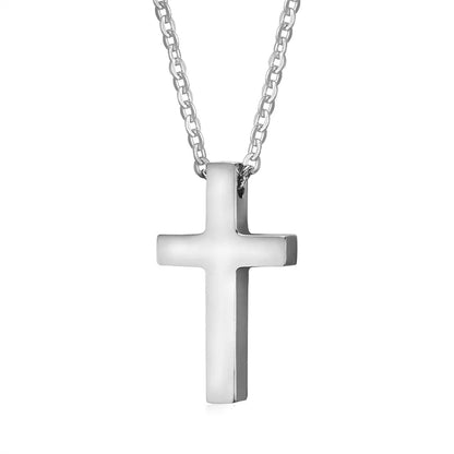Elegant Gold & Silver Cross Pendant Necklace for Women