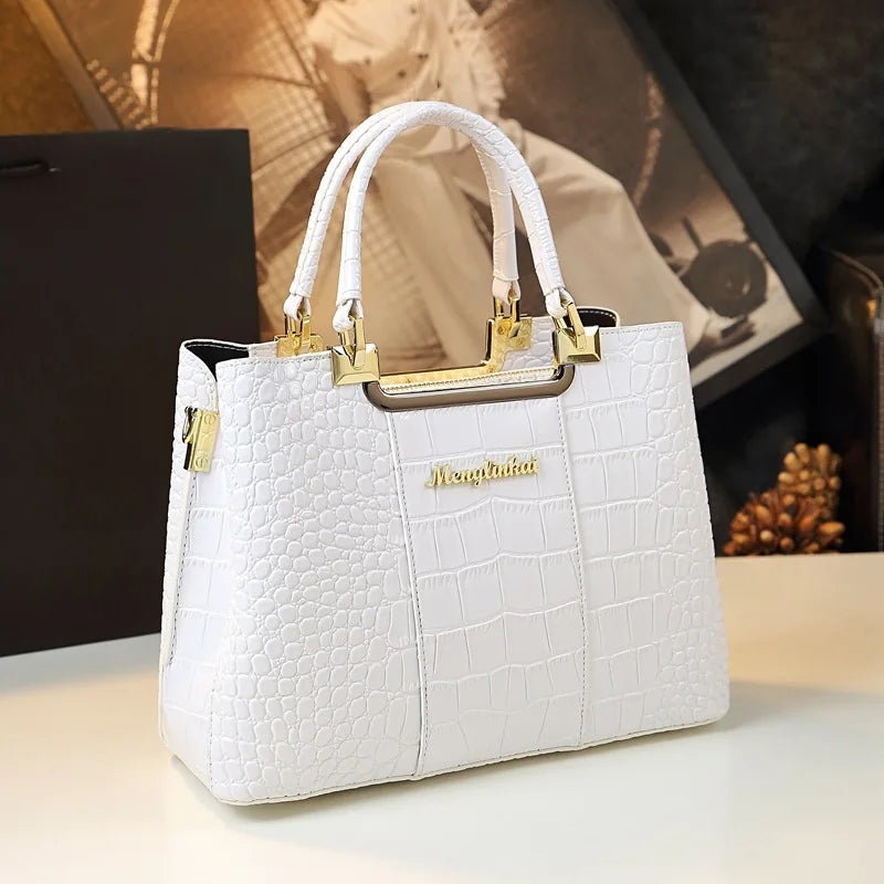 Elegant Crocodile Pattern Luxury Tote for Women