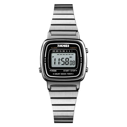 SKMEI 1901 Small Dial Digital Watch Relogio Feminino  Fashion Sport Watch Women Top brands Luxury 3Bar Waterproof Ladies Watches