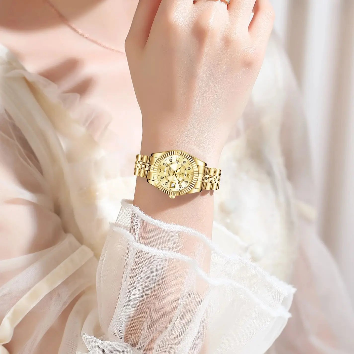 POEDAGAR Top Casual Women's Watches Waterproof Luminous Date Luxury Women Watch Stainless Steel Quartz Fashion Ladies Wristwatch