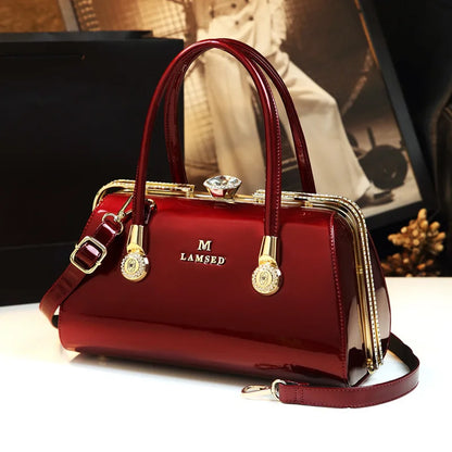 Elegant Shiny Diamond Crossbody Tote for Sophisticated Women