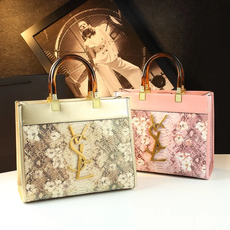 2025 New Women's Handbag Luxury Leather Tote Bag Commuter Shoulder Bag Large Capacity Business Style Daily Match PU Material