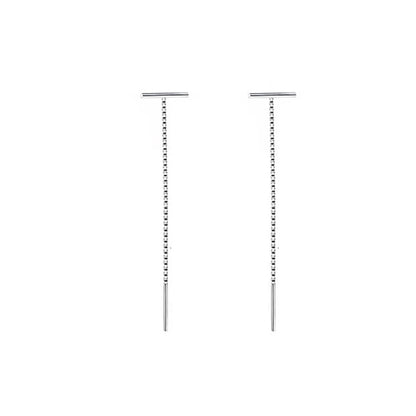 Fashion Minimalist Long Earring Silver Color Simple Tassel Chain Statement Earrings Women Korea Joker Ear Line Jewelry Gift