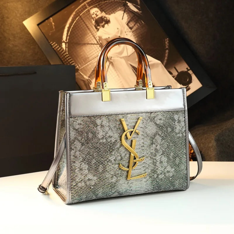 Elegant Women's Luxury Leather Tote Bag - Chic & Spacious