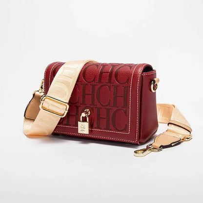 CH Womens Shoulder Bag Luxury Brand 2025 Fashion Solid Color Printed Handbag Fashion Design Model Metal Accessories Buckle