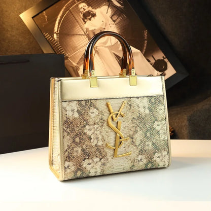 2025 New Women's Handbag Luxury Leather Tote Bag Commuter Shoulder Bag Large Capacity Business Style Daily Match PU Material