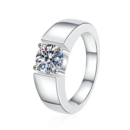 0.5-2CT D Color Moissanite Engagement Ring for Women 925 Sterling Silver Gold Plated Solitaire Rings Wholesale