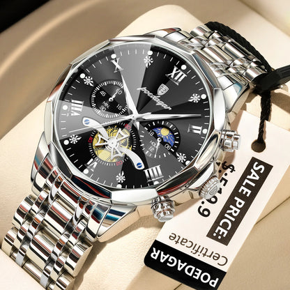 POEDAGAR Elegance Men's Luminous Chronograph Watch