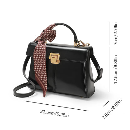 ITAMOOD Luxury Leather Women's Handbag with Scarf